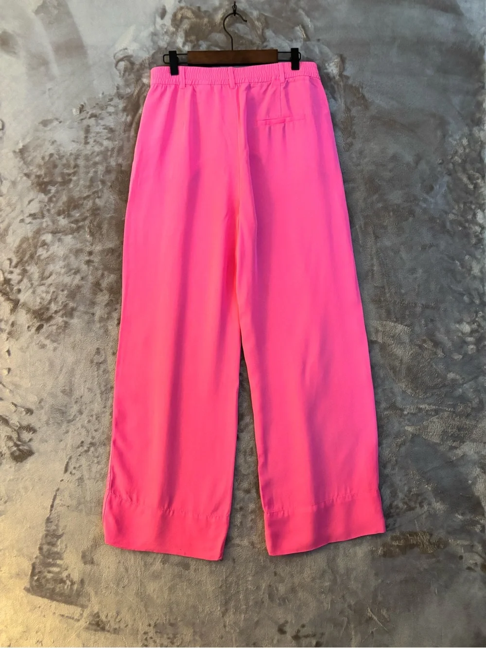 Zara Hot Pink Wide-Leg Trousers